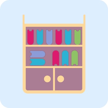 Bookcase Vector Icon