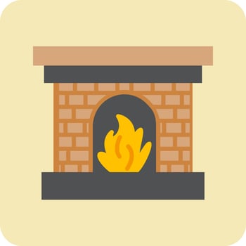 Fireplace Vector Icon