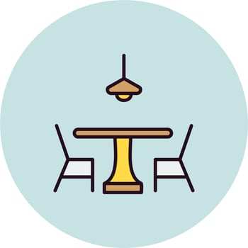 Dining table Vector Icon