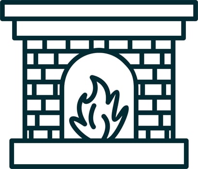 Fireplace Vector Icon