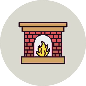 Fireplace Vector Icon