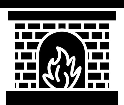 Fireplace Vector Icon
