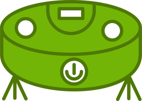 Robot vacuum cleaner Vector Icon
