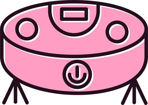 Robot vacuum cleaner Vector Icon