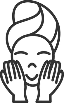 Wash face Vector Icon