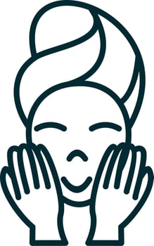 Wash face Vector Icon