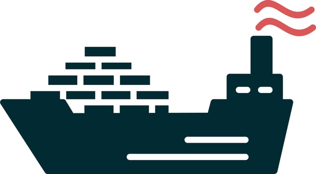 Cargo Ship Vector Icon