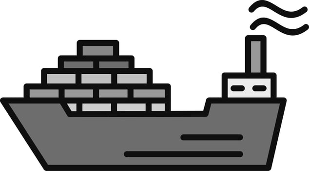 Cargo Ship Vector Icon