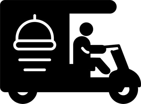 food delivery Vector Icon