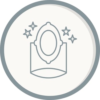 Magic mirror Vector Icon