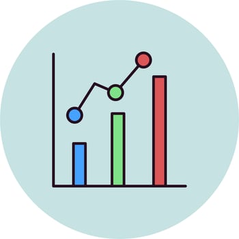 Line Chart vector icon