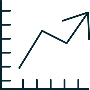 Line graph vector icon