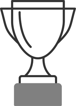 Trophy award vector icon