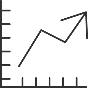 Line graph vector icon