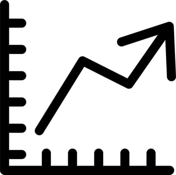 Line graph vector icon