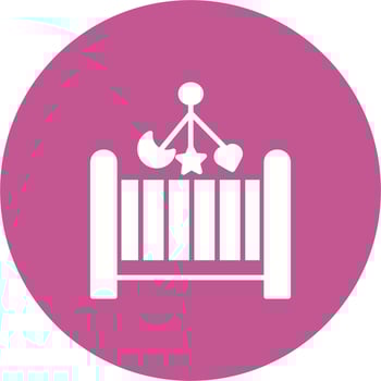 Baby crib Vector Icon