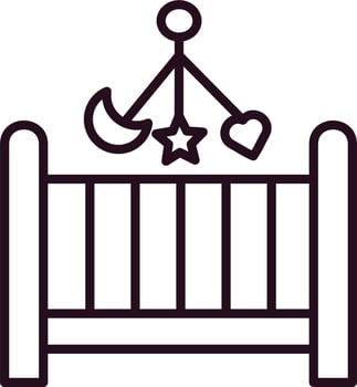 Baby crib Vector Icon
