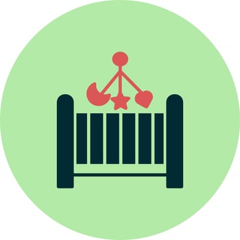 Baby crib Vector Icon