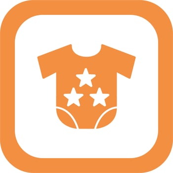 Baby cloth Vector Icon