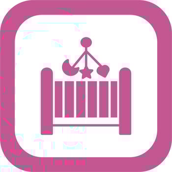Baby crib Vector Icon