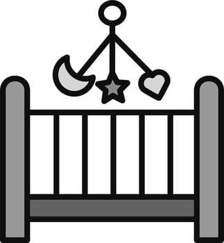 Baby crib Vector Icon