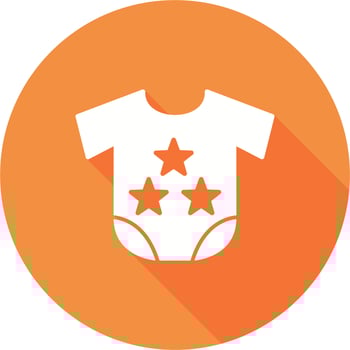Baby cloth Vector Icon