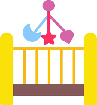 Baby crib Vector Icon
