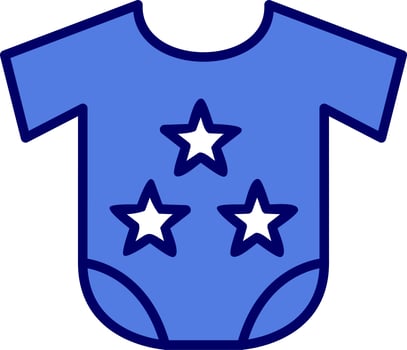 Baby cloth Vector Icon