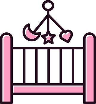 Baby crib Vector Icon