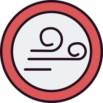 Wind sign Vector Icon