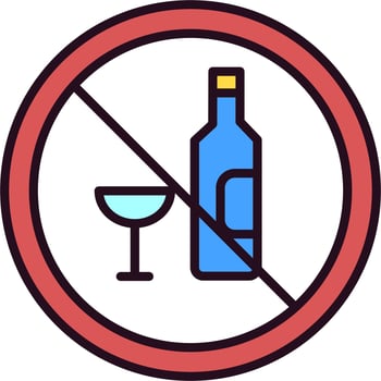 No alcohol Vector Icon