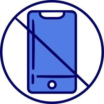 No cellphone Vector Icon