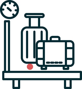 Luggage scale Vector Icon