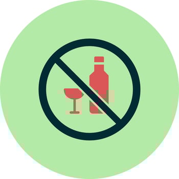 No alcohol Vector Icon