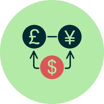 Money exchange Icon vector
