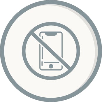No cellphone Vector Icon