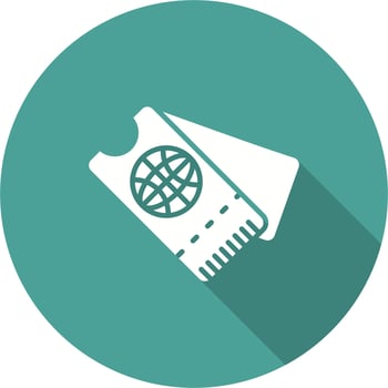 Airplane ticket Vector Icon