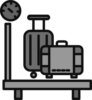 Luggage scale Vector Icon