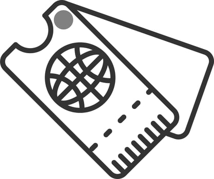 Airplane ticket Vector Icon