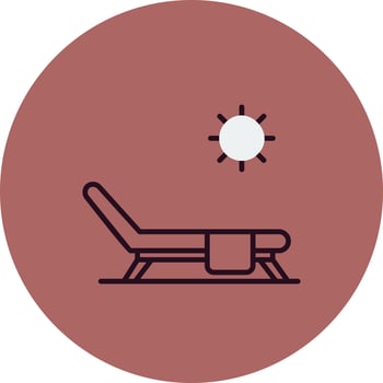 Sun bed Vector Icon