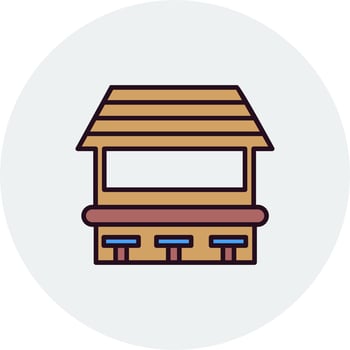 Beach bar Vector Icon