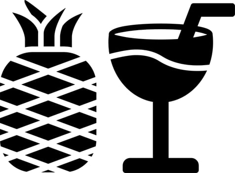 Pineapple juice Vector Icon