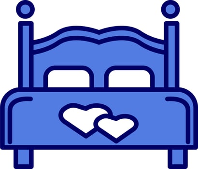 Double bed Vector Icon