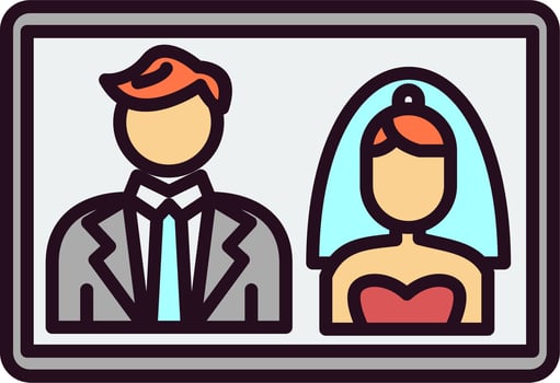 Wedding photo Vector Icon