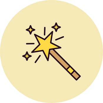 Magic wand Vector Icon
