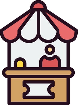 Ticket Office Vector Icon