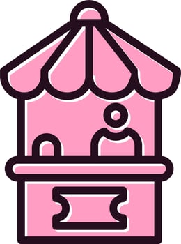 Ticket Office Vector Icon