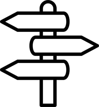 Directional Sign Vector Icon