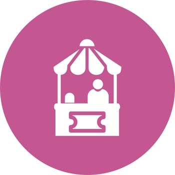 Ticket Office Vector Icon