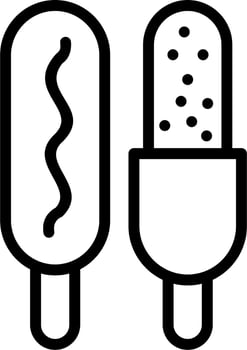 Corn Dog Vector Icon